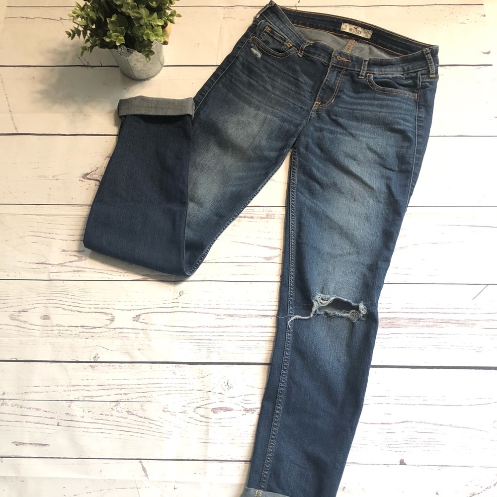 Hollister Distressed Hole Jeans Juniors 9L